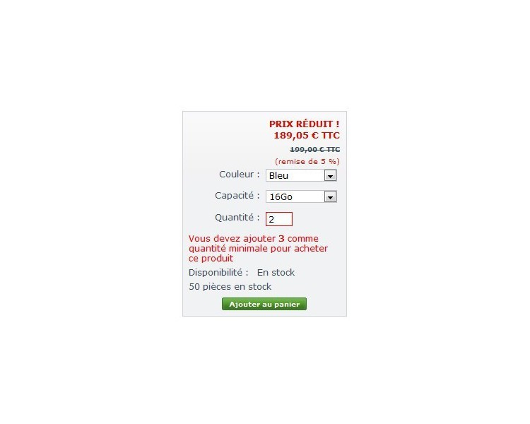 Minimum order for declination