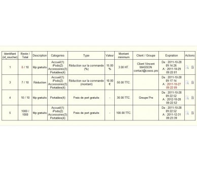 Gestionnaire de bons de réductions 1.4