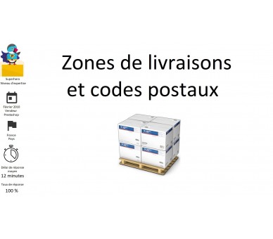 Zonas de entrega y códigos postales