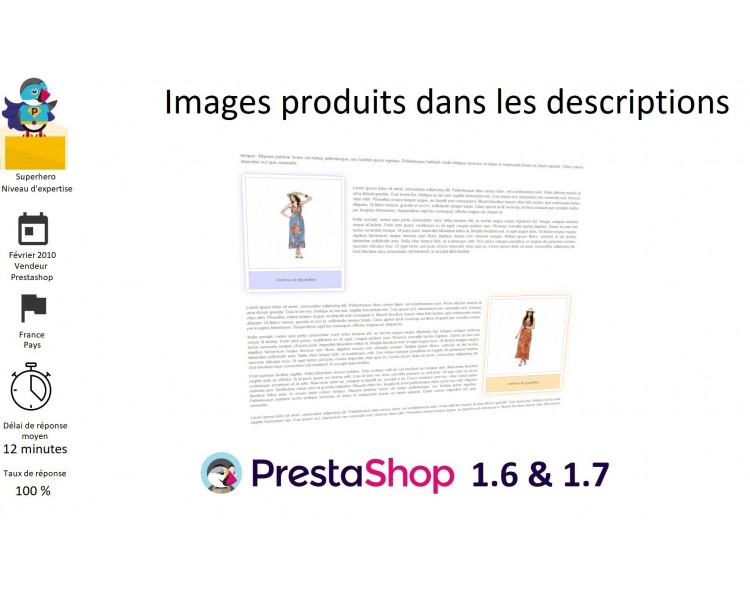 Images produits dans les descriptions