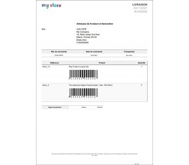 EAN bar code 8, 13, 15, 18