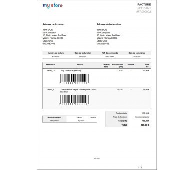 EAN bar code 8, 13, 15, 18