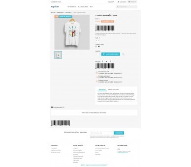 EAN bar code 8, 13, 15, 18