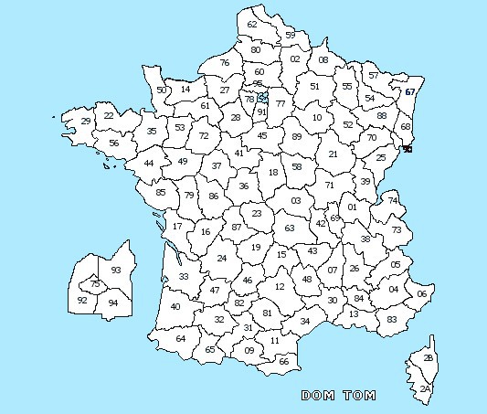 Modules Prestashop - Carte de France - départements